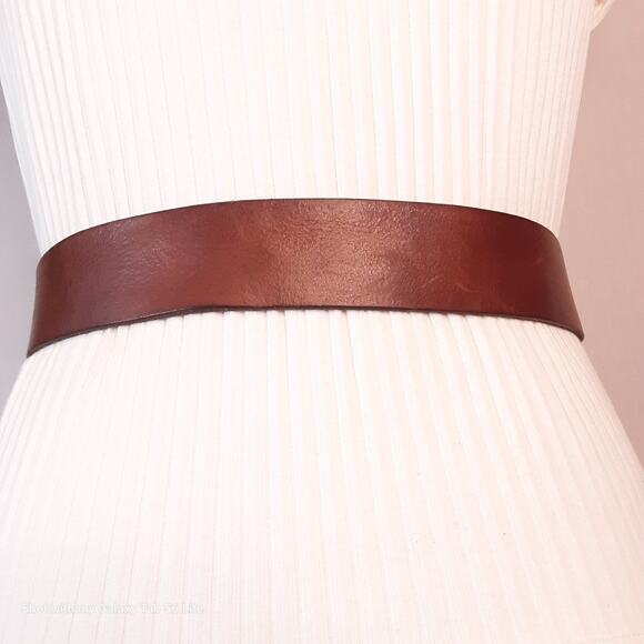 Old Navy Italian Leather USA Made Belt Unisex Small Classic Style Rugged - Picture 3 of 13